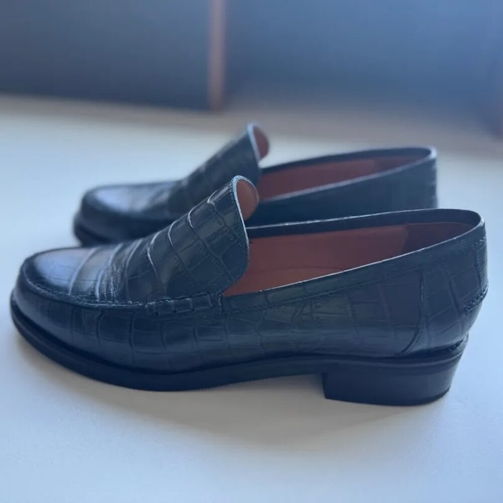 Rachel Comey Bancks Loafers in Navy Croc